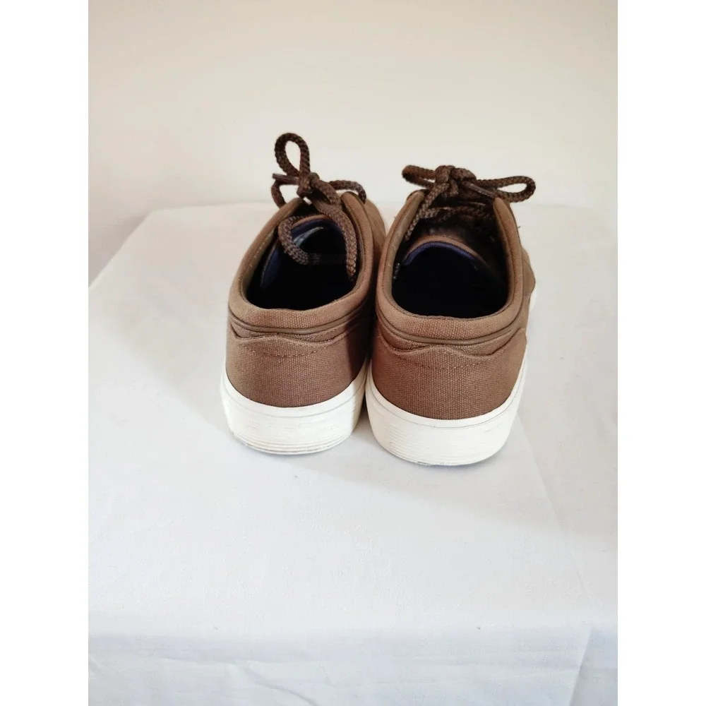 Polo Ralph Lauren Men 7.5D Brown Faxon Low-Top Old Money Preppy Resort Sneakers